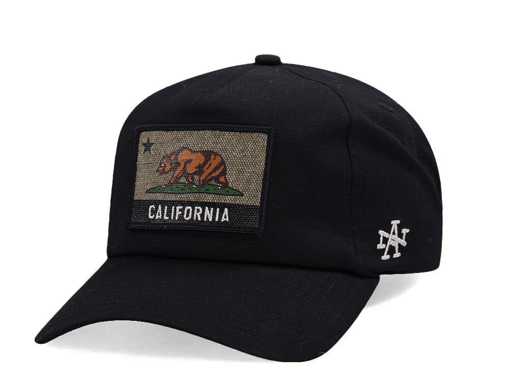 American Needle California Surplus Black Snapback Hat