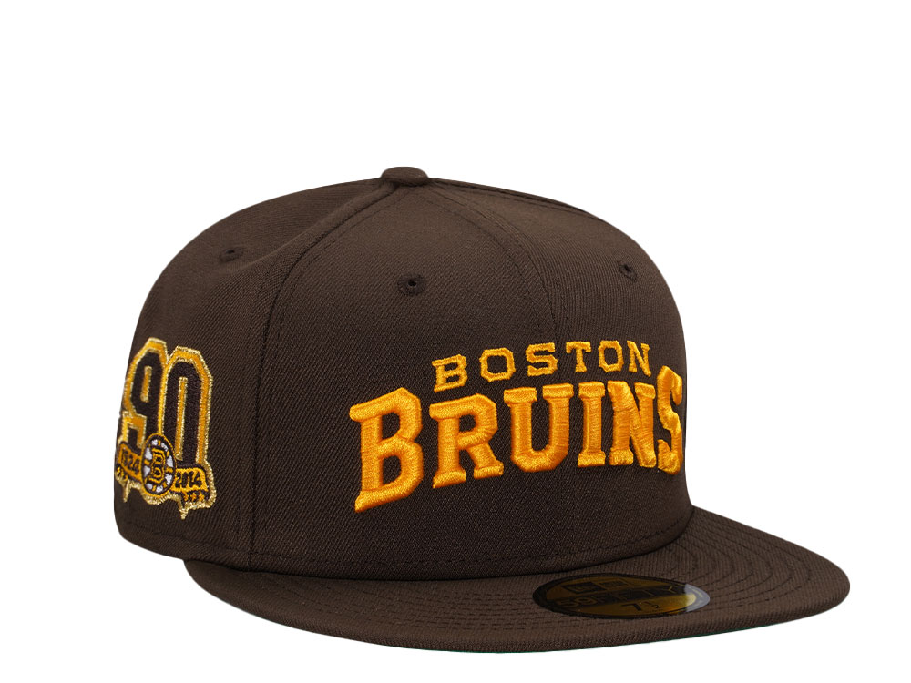 New Era Boston Bruins 90th Anniversary Throwback Edition 59Fifty Fitted Hat