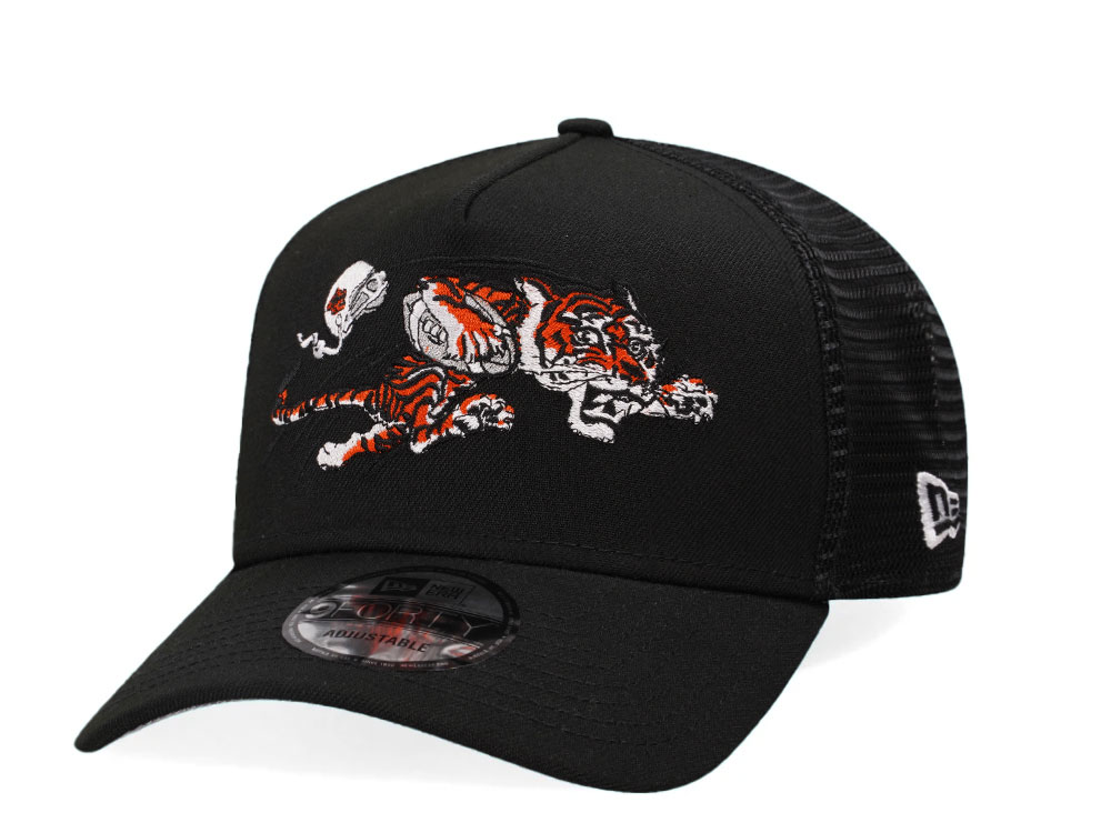 New Era Cincinnati Bengals Black Trucker A Frame 9Forty Snapback Hat