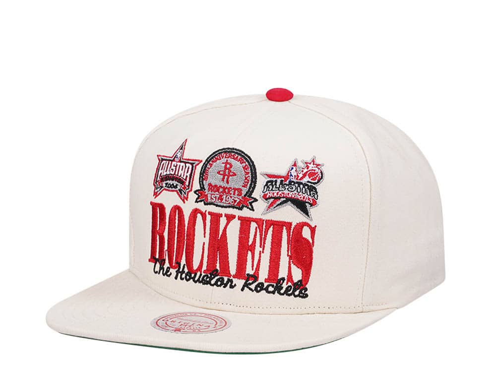 Mitchell & Ness Houston Rockets Reframe Retro Off White Snapback Hat