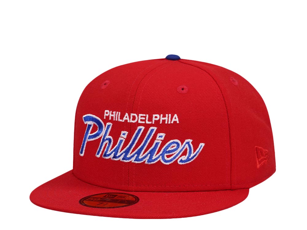 New Era Philadelphia Phillies Red Script Classic Edition 59Fifty Fitted Hat