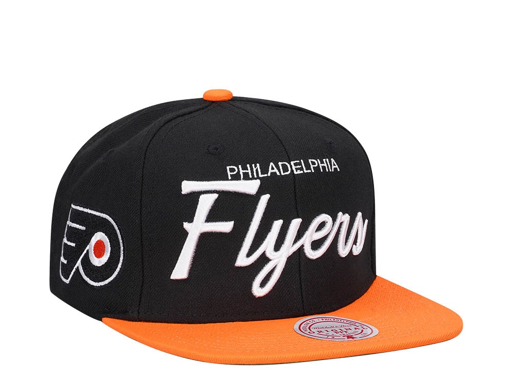 Mitchell & Ness Philadelphia Flyers Vintage Script Snapback Hat