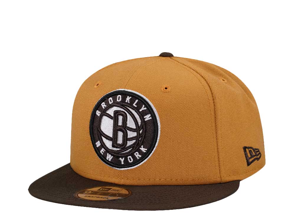 New Era Brooklyn Nets Panama Tan Two Tone Edition 9Fifty Snapback Hat