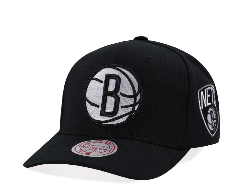 Mitchell & Ness Brooklyn Nets Pro Crown Fit Black Snapback Hat