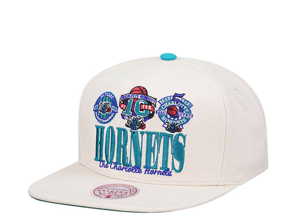 Mitchell & Ness Charlotte Hornets Reframe Retro Off White Snapback Hat