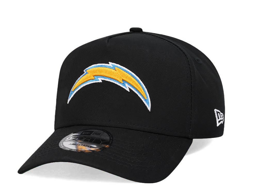 New Era Los Angeles Chargers Black 9Forty A Frame Snapback Hat