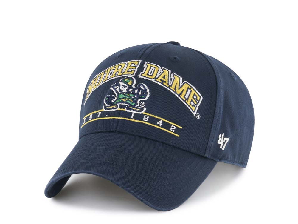 47Brand Notre Dame Fighting Irish Navy Fletcher MVP Strapback Hat