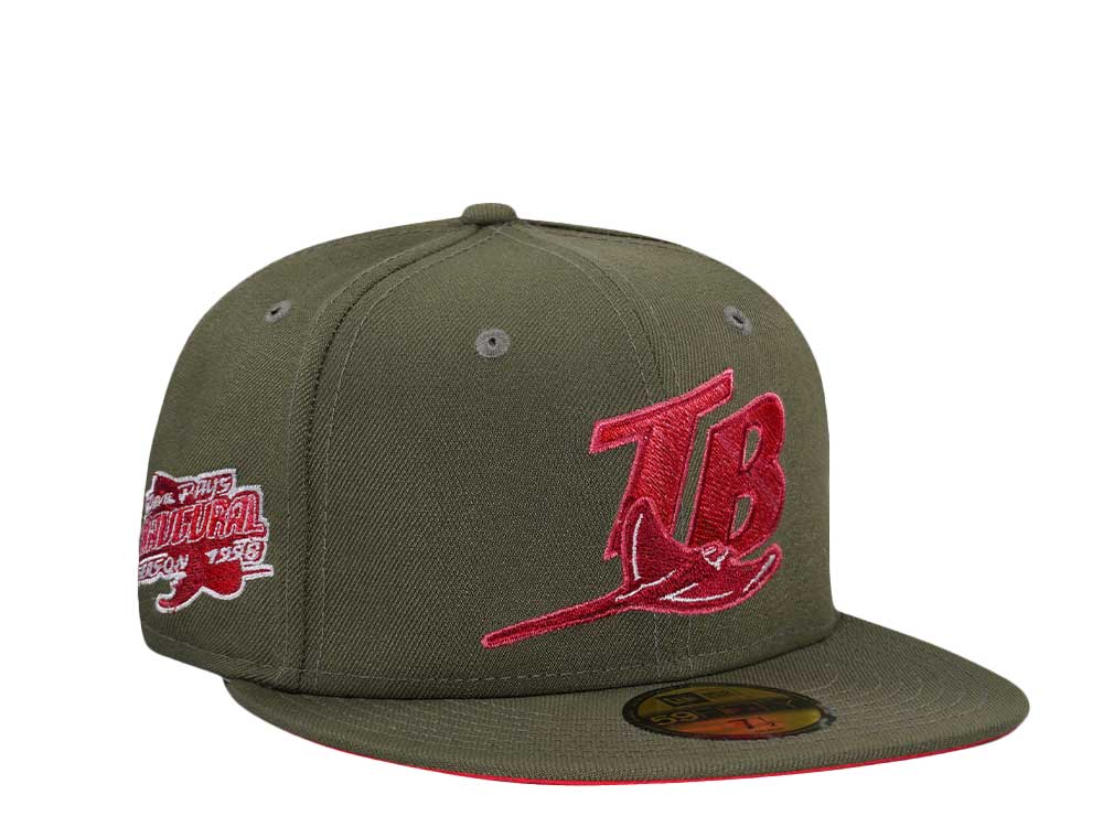 New Era Tampa Bay Rays Devil Inaugural Season 1998 Olive Lava Two Tone Edition 59Fifty Fitted Hat