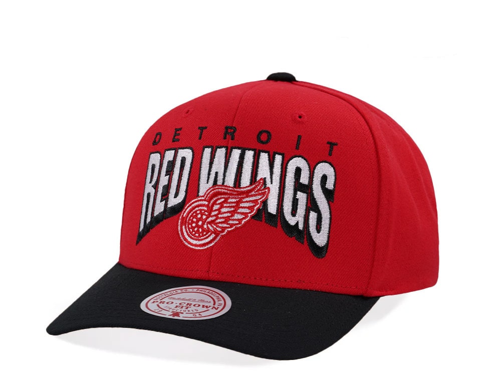 Mitchell & Ness Detroit Red Wings Pro Crown Fit Vintage Red Snapback Hat