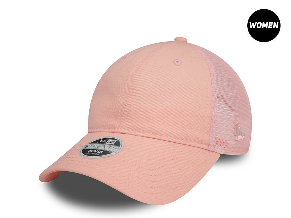 New Era Pink Basic Womens Trucker 9Twenty Strapback Hat