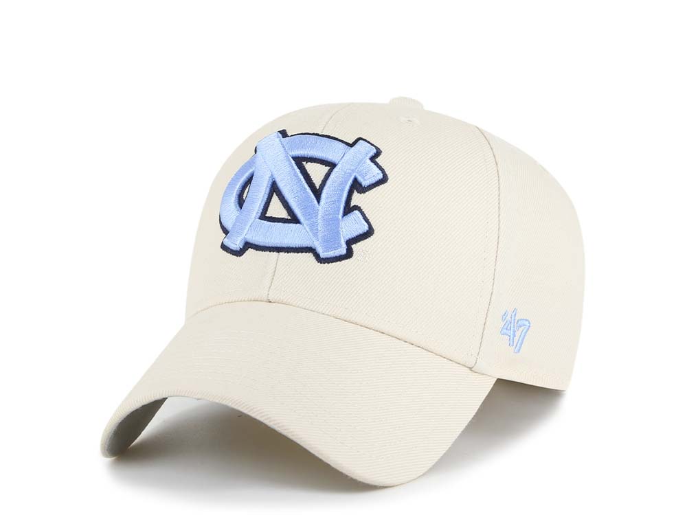 47Brand North Carolina Tar Heels Natural Wool MVP Strapback Hat