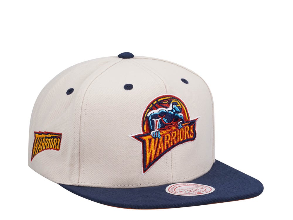 Mitchell & Ness Golden State Warriors Sail Off White Two Tone Snapback Hat