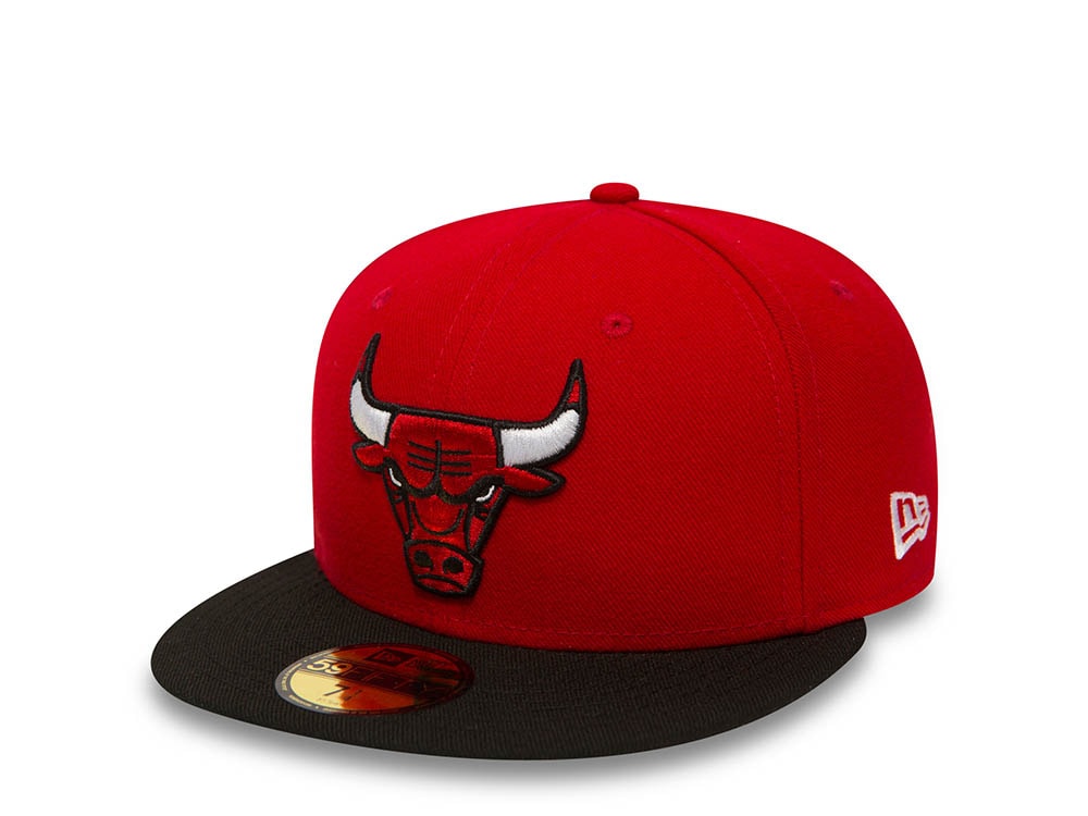 New Era Chicago Bulls Red And Black Two Tone Edition 59Fifty Fitted Hat