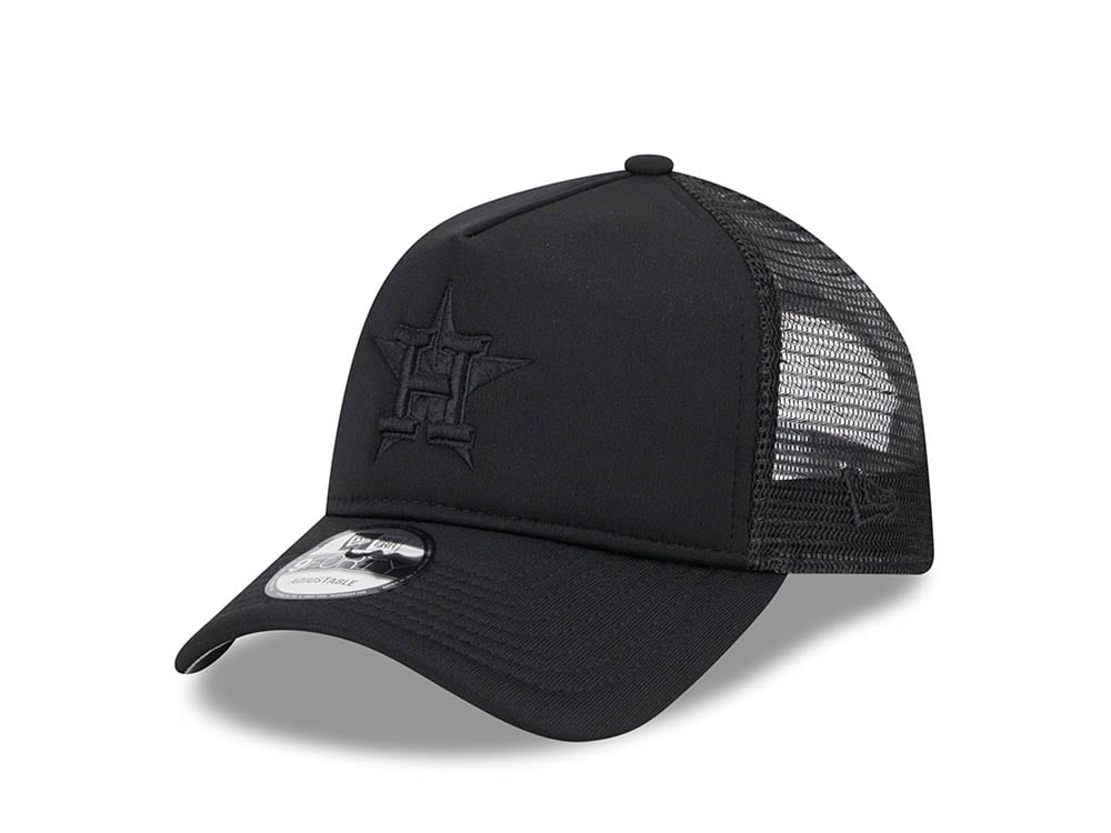 New Era Houston Astros All Day Black Edition 9Forty Trucker Snapback Hat