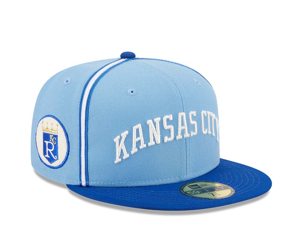 New Era Kansas City Royals Powder Blues Sky Throwback Edition 59Fifty Fitted Hat