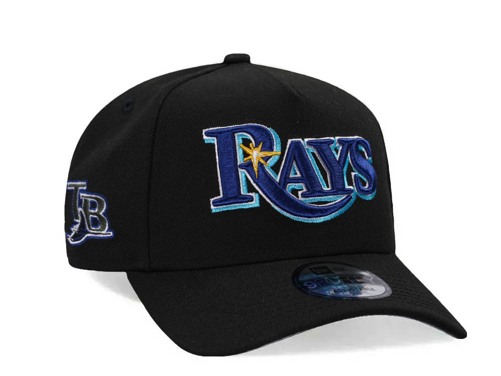 New Era Tampa Bay Rays Black Classic Edition 9Forty A Frame Snapback Hat