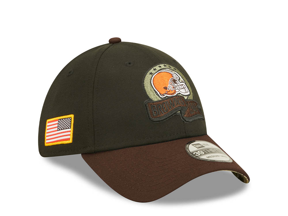 New Era Cleveland Browns Salute to Service 2022 39Thirty Stretch Hat