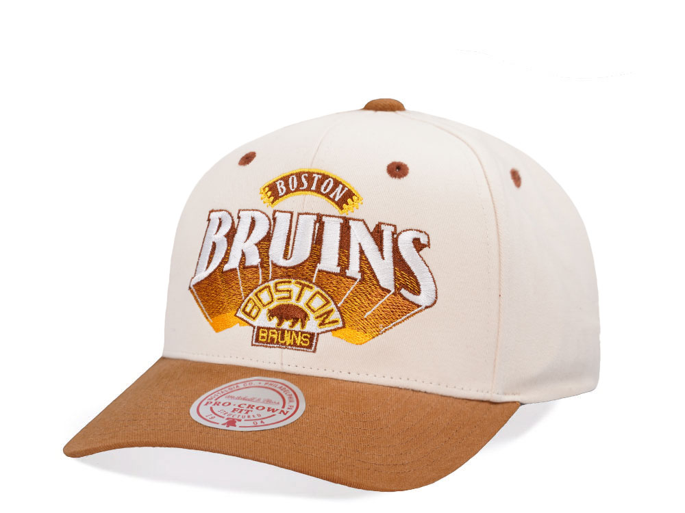 Mitchell & Ness Boston Bruins Horizon Two Tone Pro Crown Fit Snapback Hat