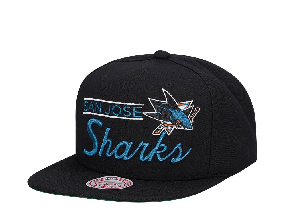 Mitchell & Ness San Jose Sharks Retro Lock Up Snapback Hat