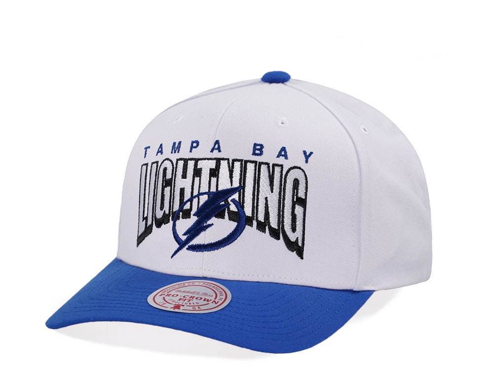 Mitchell & Ness Tampa Bay Lightning Pro Crown Fit White Snapback Hat