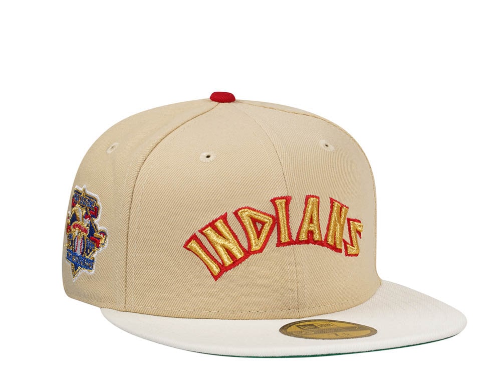 New Era Cleveland Indians 100 Seasons Vegas Gold Two Tone Edition 59Fifty Fitted Hat