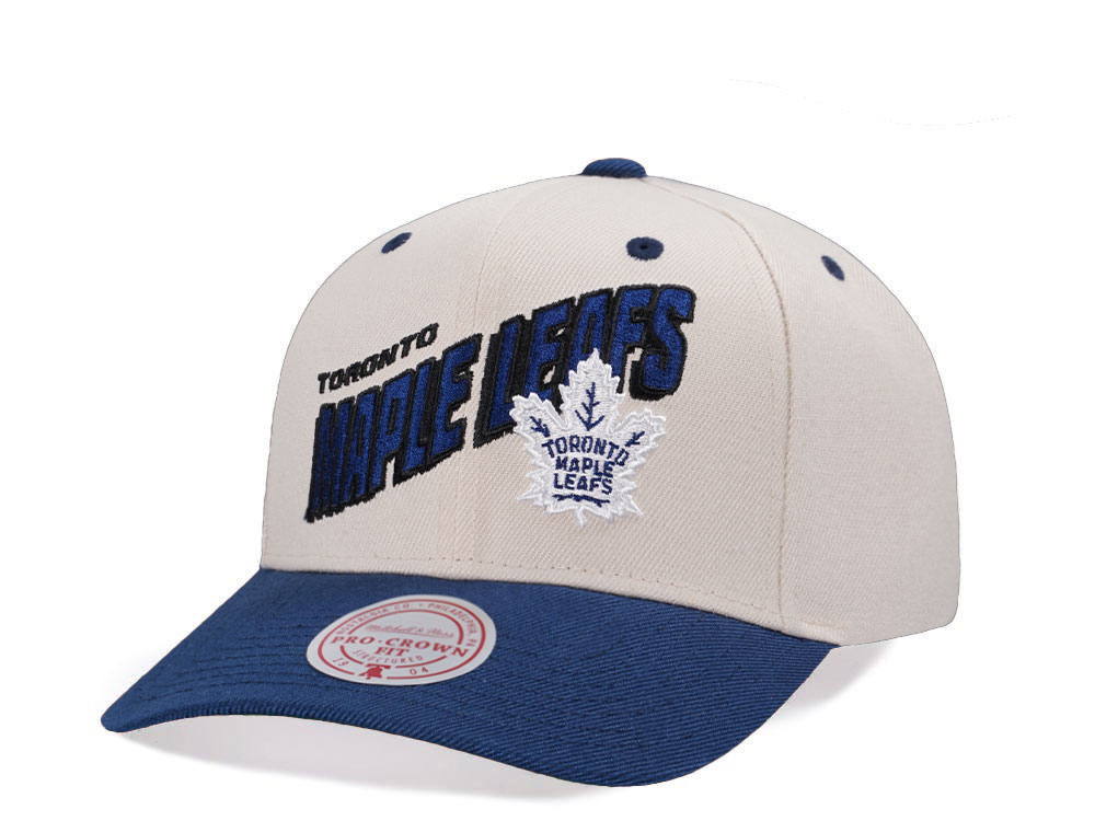 Mitchell & Ness Toronto Maple Leafs Chrome Two Tone Pro Crown Fit Snapback Hat