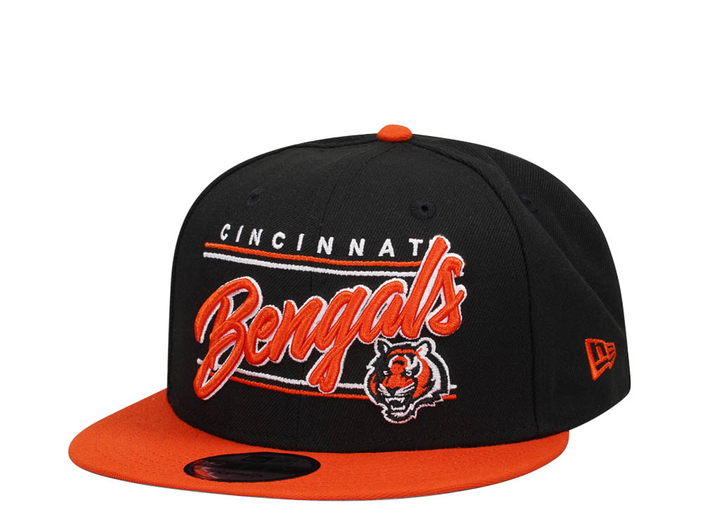 New Era Cincinnati Bengals Black and Orange Two Tone Edition 9Fifty Snapback Hat