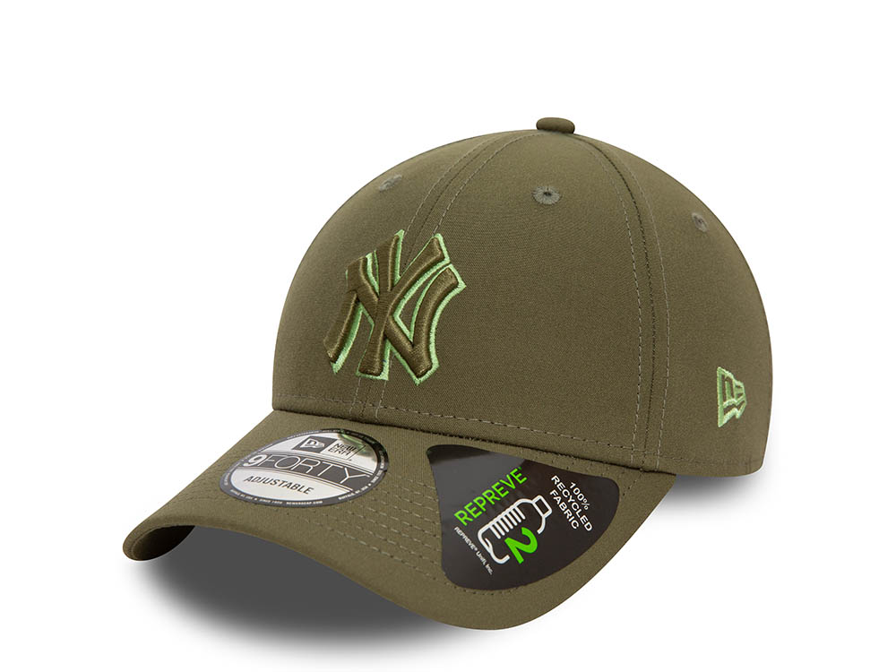 New Era New York Yankees Repreve Outine Olive 9Forty Strapback Hat