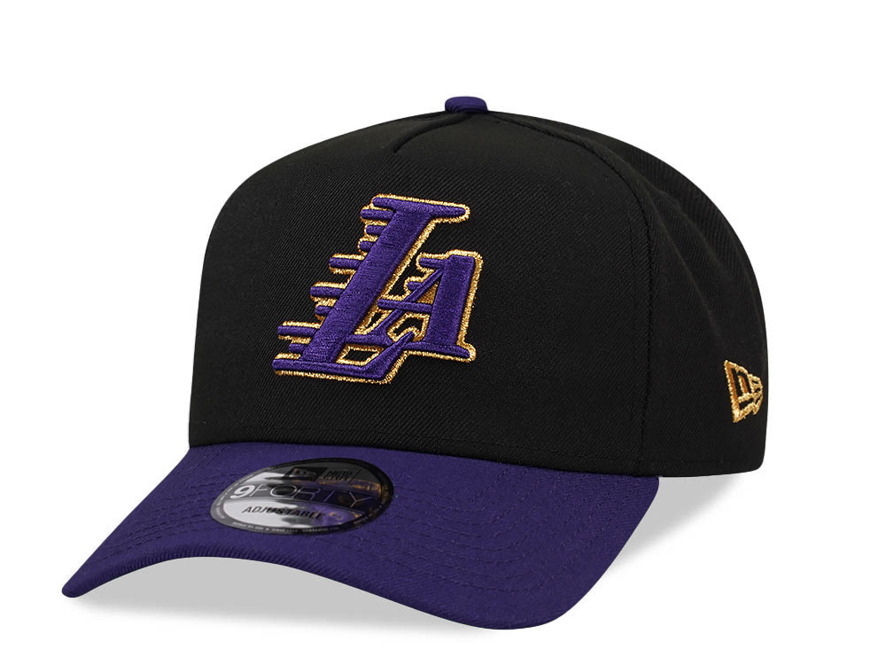 New Era Los Angeles Lakers Purple Gold Two Tone Edition 9Forty A Frame Snapback Hat