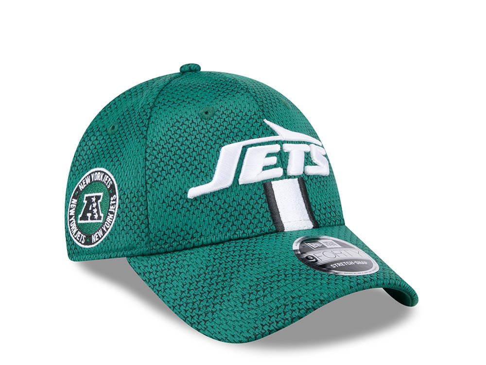 New Era New York Jets Sideline 2024 9Forty Stretch Snapback Hat