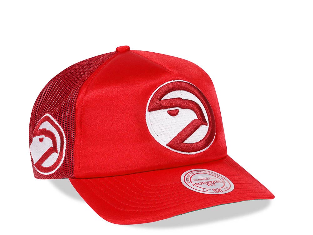 Mitchell & Ness Atlanta Hawks Satin Throwback Trucker Snapback Hat