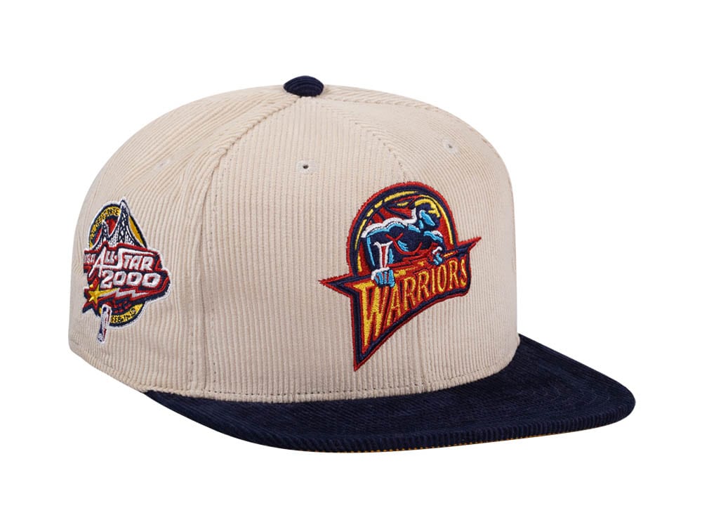 Mitchell & Ness Golden State Warriors All Star 2000 Two Tone Hardwood Classic Cord Edition Dynasty Fitted Hat