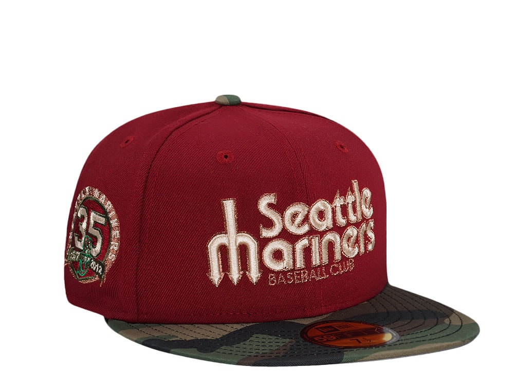 New Era Seattle Mariners 35th Anniversary Brick Camo Two Tone Edition 59Fifty Fitted Hat