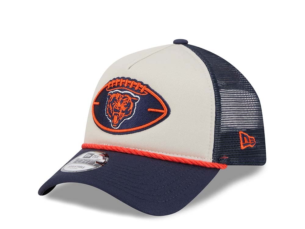 New Era Chicago Bears Sideline 2024 9Forty A Frame Trucker Snapback Hat