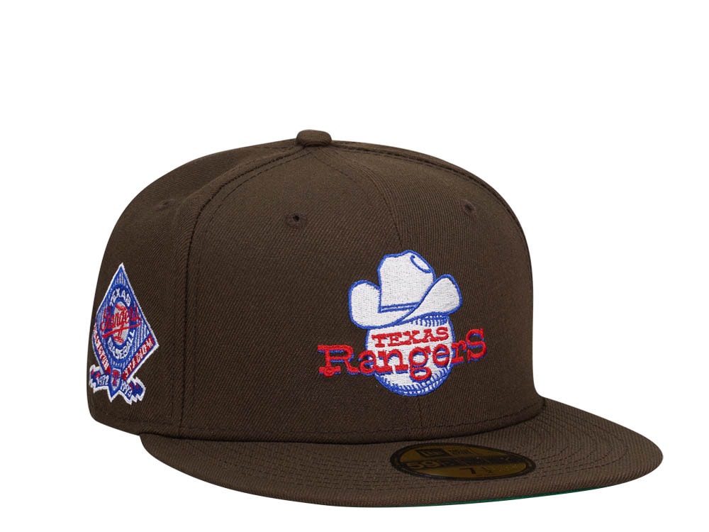 New Era Texas Rangers Arlington Stadium Chocolate Throwback Edition 59Fifty Fitted Hat