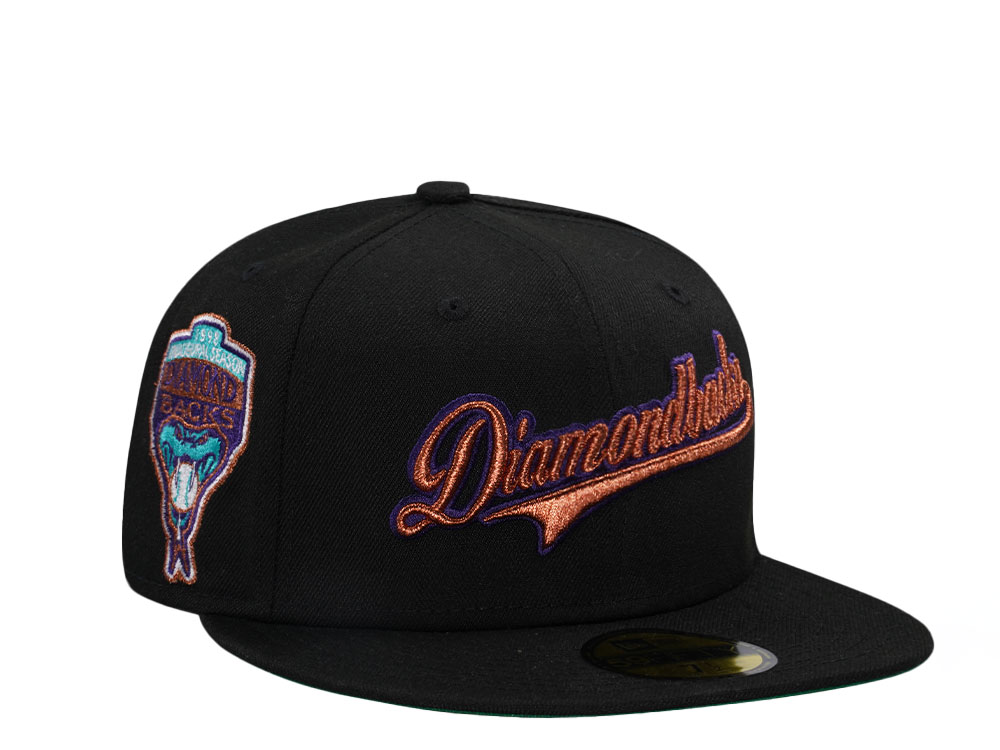 New Era Arizona Diamondbacks Inaugural Season 1998 Black Throwback Edition 59Fifty Fitted Hat