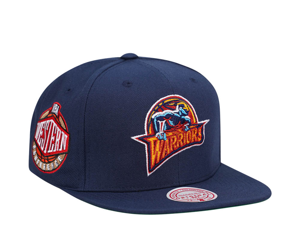 Mitchell & Ness Golden State Warriors Conference Patch Navy Snapback Hat