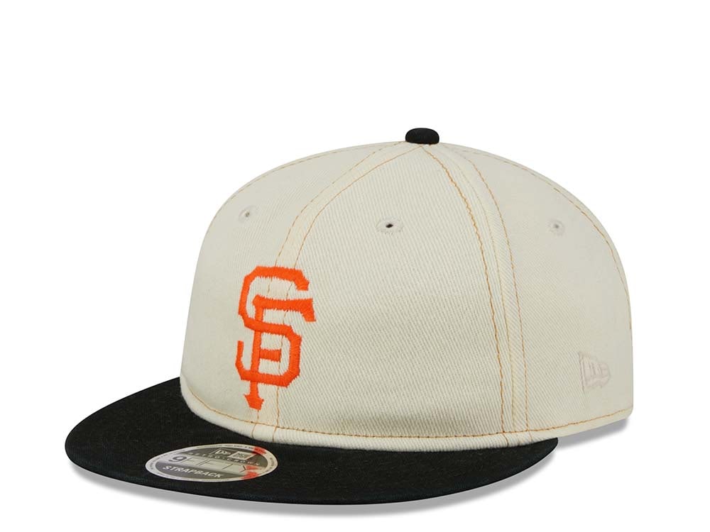 New Era San Francisco Giants Retro Crown Chrome Denim 9Fifty Strapback Hat