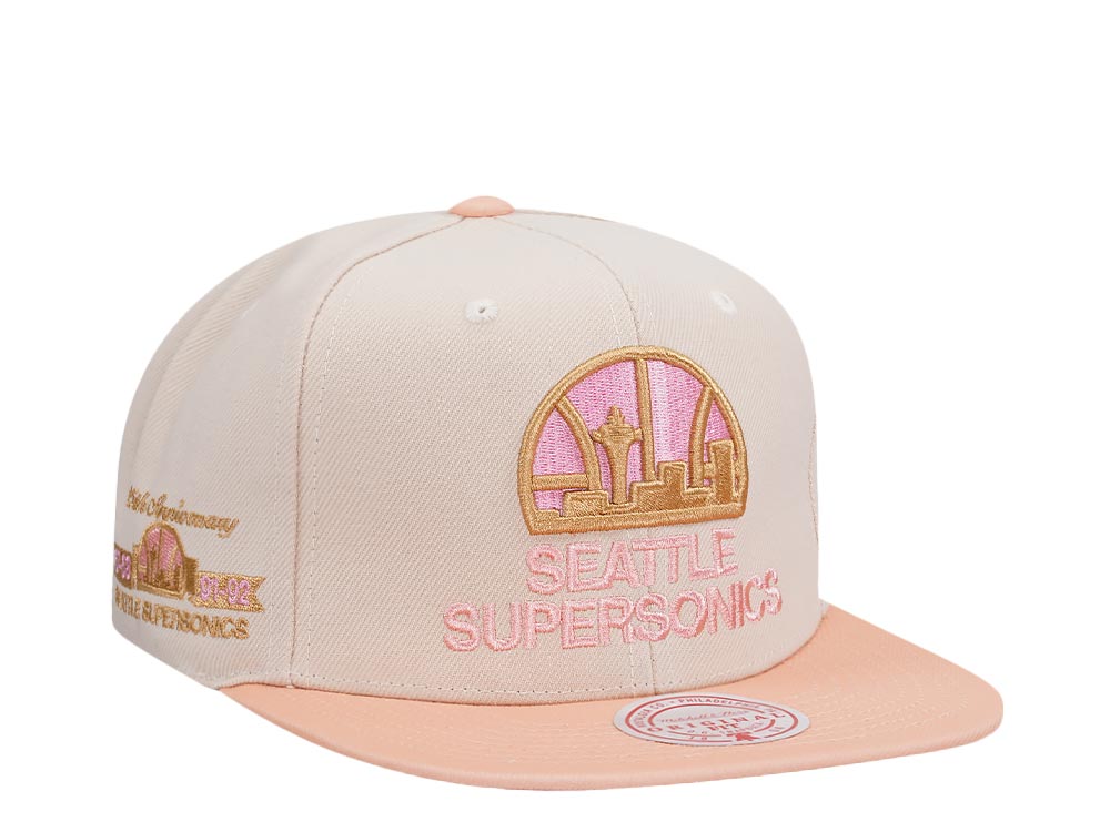 Mitchell & Ness Seattle Supersonics 25th Anniversary Lovers Lane Two Tone Hardwood Classic Snapback Hat