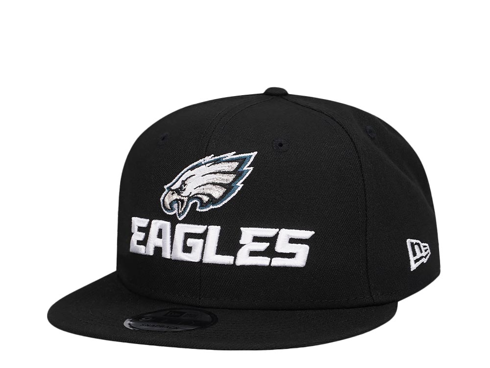 New Era Philadelphia Eagles Black Script Edition 9Fifty Snapback Hat