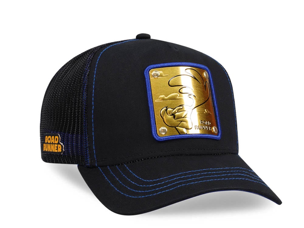 Capslab Looney Tunes Road Runner Black Trucker Snapback Hat