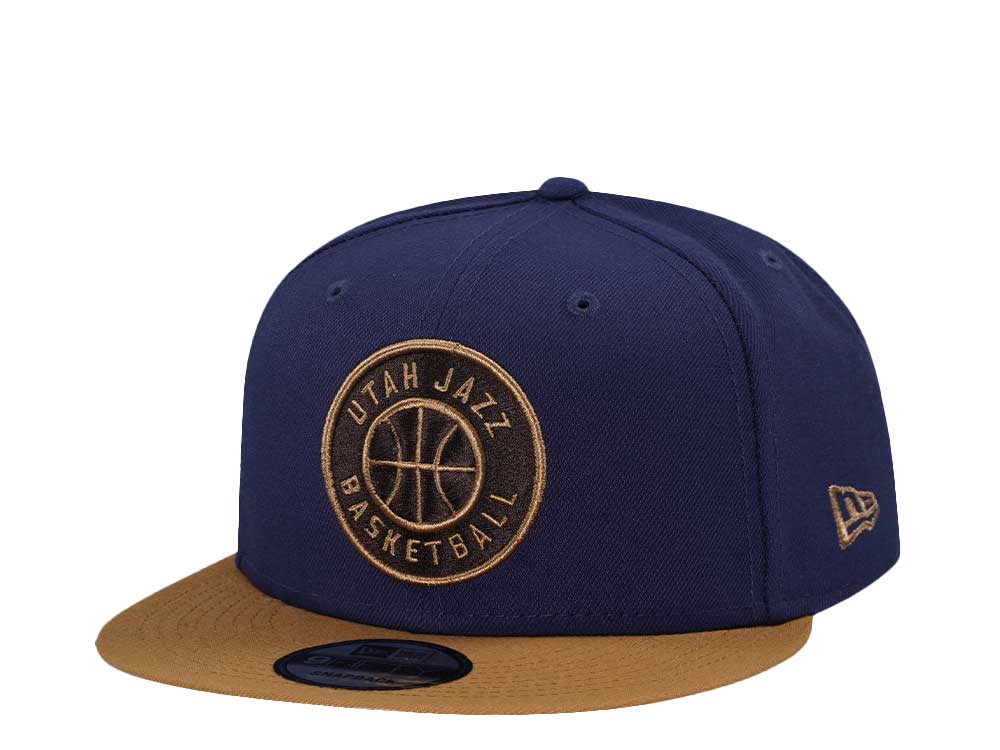 New Era Utah Jazz Dark Blue Khaki Two Tone Edition 9Fifty Snapback Hat