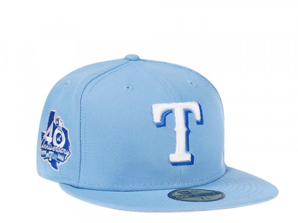 New Era Texas Rangers 40th Anniversary Sky Edition 59Fifty Fitted