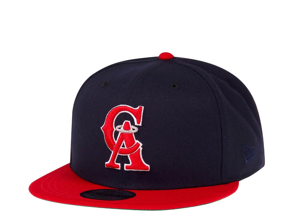 Lids Los Angeles Angels New Era Two-Tone Patch 9FORTY Snapback Hat - Red