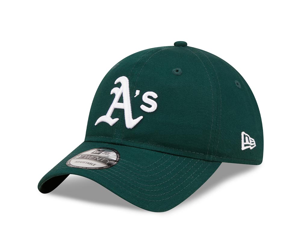 New Era Oakland Athletics League Essential Green 9Twenty Strapback Hat ...