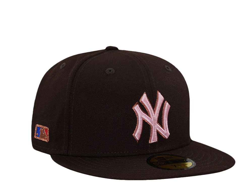 New Era New 59Fifty EXCLUSIVE | Edition Copper Yankees York Fitted CAPS HATS Burnt Hat Pink 