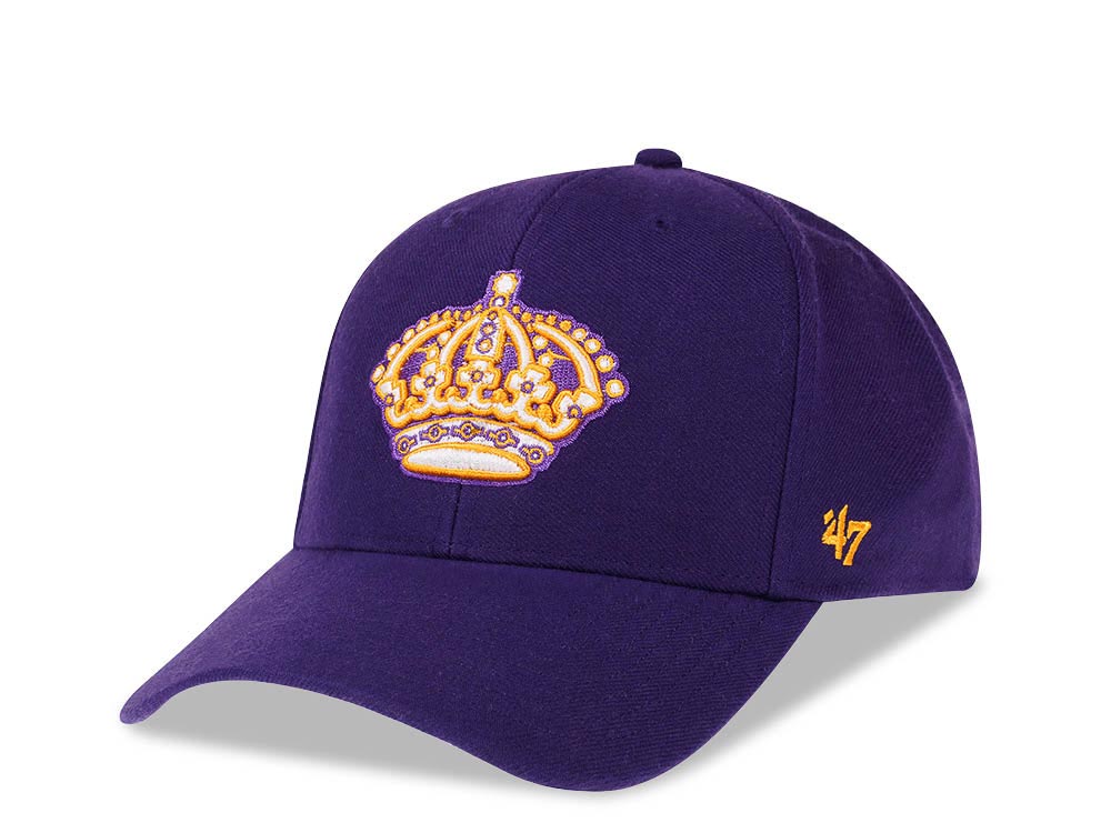 Super Rare Vintage 1970s LA KINGS Purple + Yellow MESH HAT NHL Hockey Snap  Back
