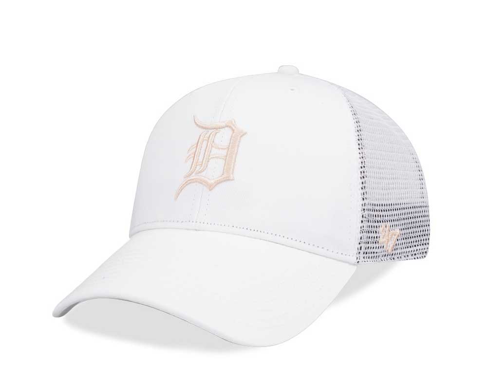 47Brand Detroit Tigers White Branson MVP Trucker Snapback Hat, 47 BRAND  HATS, CAPS