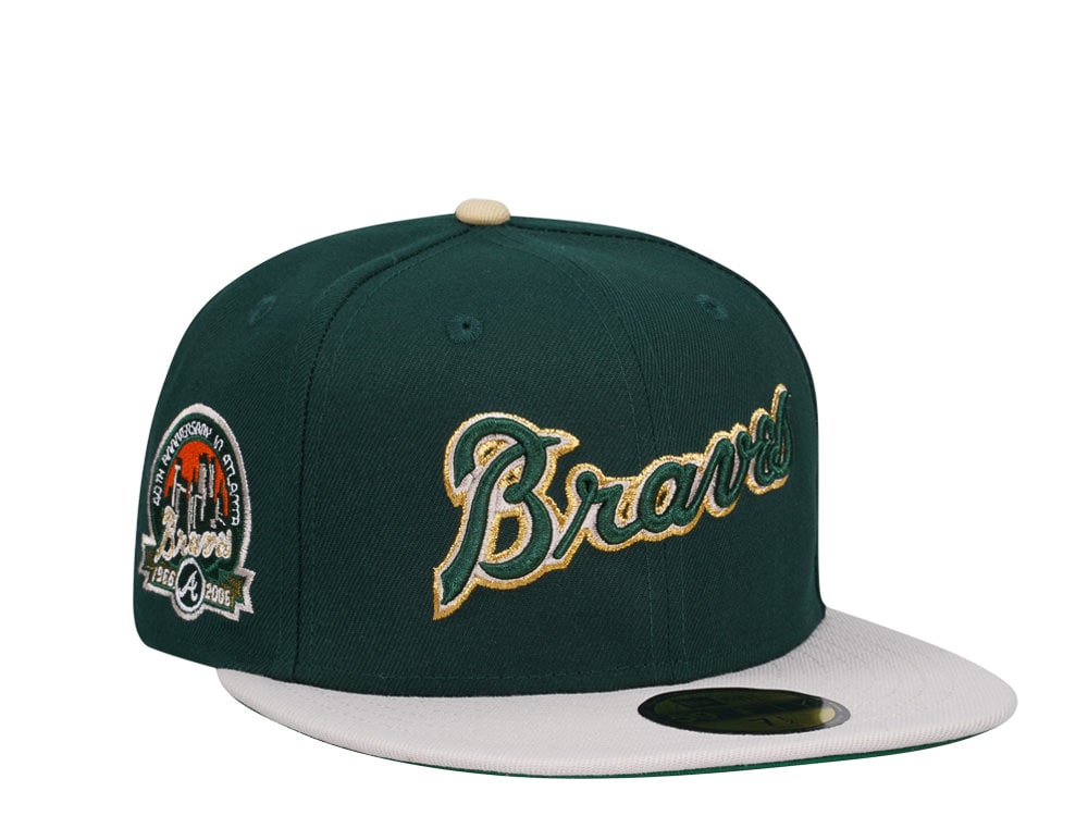 New Era Atlanta Braves 40th Anniversary Emerald Gold Two Tone Edition  59Fifty Fitted Hat