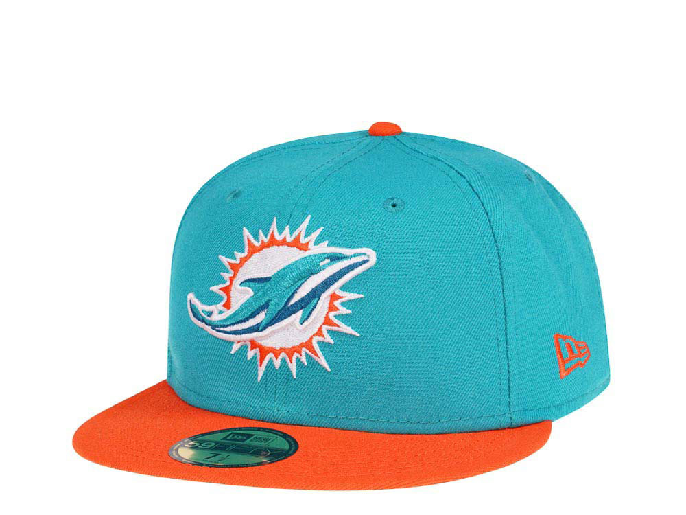 New Era And Mitchell & Ness Miami Dolphins Caps, 2 Pieces